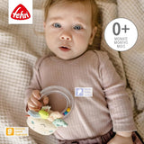 Fehn octopus speelgoed ringbel - rammelaar, piep, voel motoriek speelgoed - knuffel voor baby's met zachte stof - speelgoed voor baby's en peuters vanaf 0+ maanden Babyspeelgoed Naty Shop