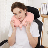 TALLGO Reisnekkussen, Beste Memory Foam Vliegtuigkussen voor Hoofdsteun, Zacht Verstelbaar Kussen voor Vliegtuig, Auto en Huis, Roze Cervicale Orthopedische Kussens Naty Shop