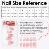 48 stuks korte lijm op nagels 2 stijlen korte vierkante Franse nagels met nagellijm en nagelvijl roze wit ombre nepnagels voor dames