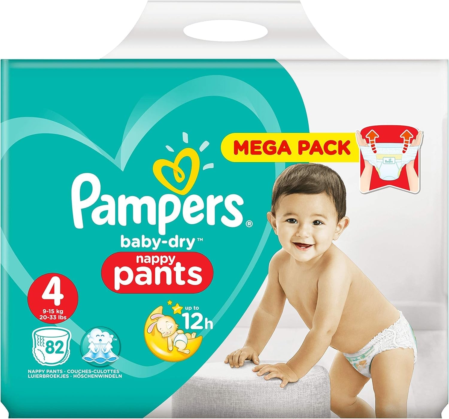 Luiers Pampers 81657566 Baby-Dry broek, wit