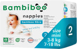 Bambiboo Mini Wegwerpluiers Huidvriendelijk met Zachte Bamboevezel Navelopening - Luiers voor pasgeborenen - Wegwerpluiers voor pasgeborenen - Huidbescherming - Maat 2, 25 stuks