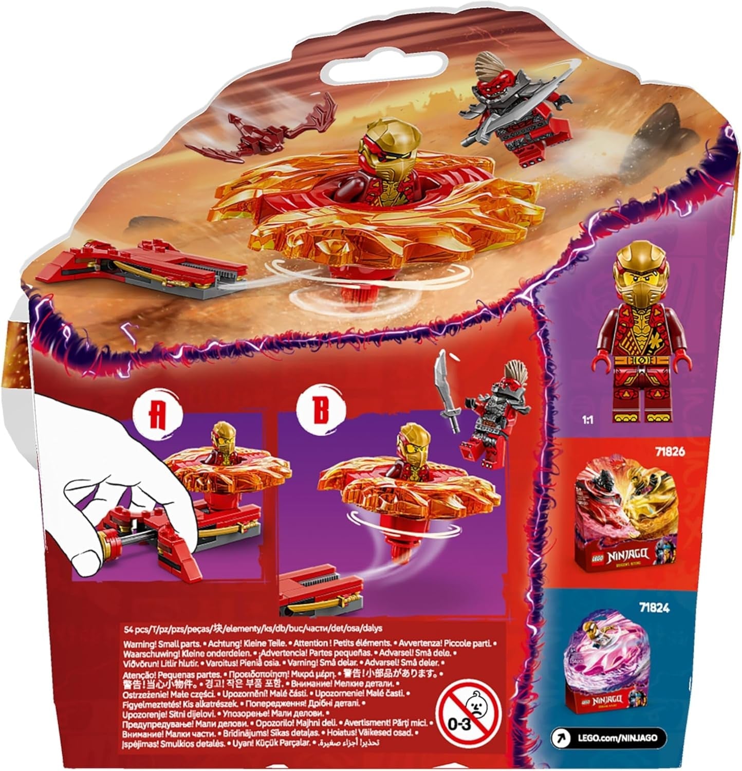 LEGO NINJAGO Kai's Draak Spinjitzu Spinner - Actie Ninja speelgoed met 2 minifiguren - Kleine speelset voor kinderen - Cadeau-idee voor jongens en meisjes vanaf 6 jaar 71823 Bouwsets Besuche in LEGO-Store
