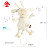 Fehn muziekdoos babyslaaphulp schaap - knuffel met opzetstuk - slaaphulpliedje "Brahms lullaby" - kinderspeelgoed voor onderweg en thuis - muzikaal speelgoed voor baby's en kinderen Bebe Naty Shop Speelgoed