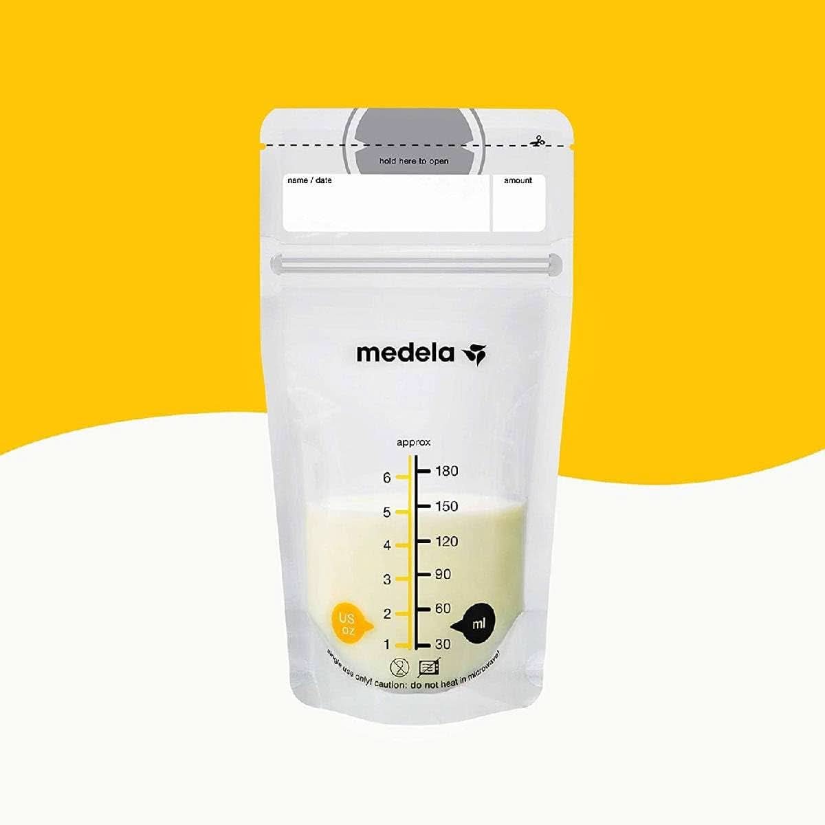 Medela moedermelkbewaarzakjes 25 stuks, ca. 200 ml, wit (Spaanse versie) Voedings- en borstvoedingsaccessoires Bebe Naty Shop