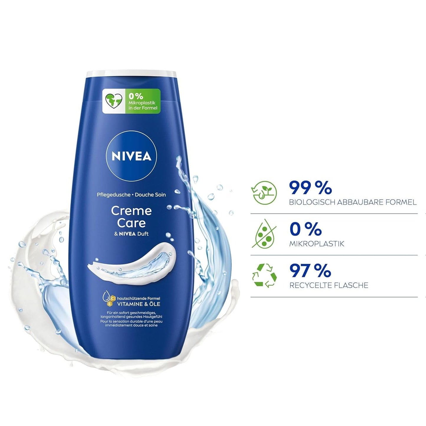 NIVEA Creme Care, douchegel met vitamines en essentiële oliën, 250 ml Douche en bad Naty Shop