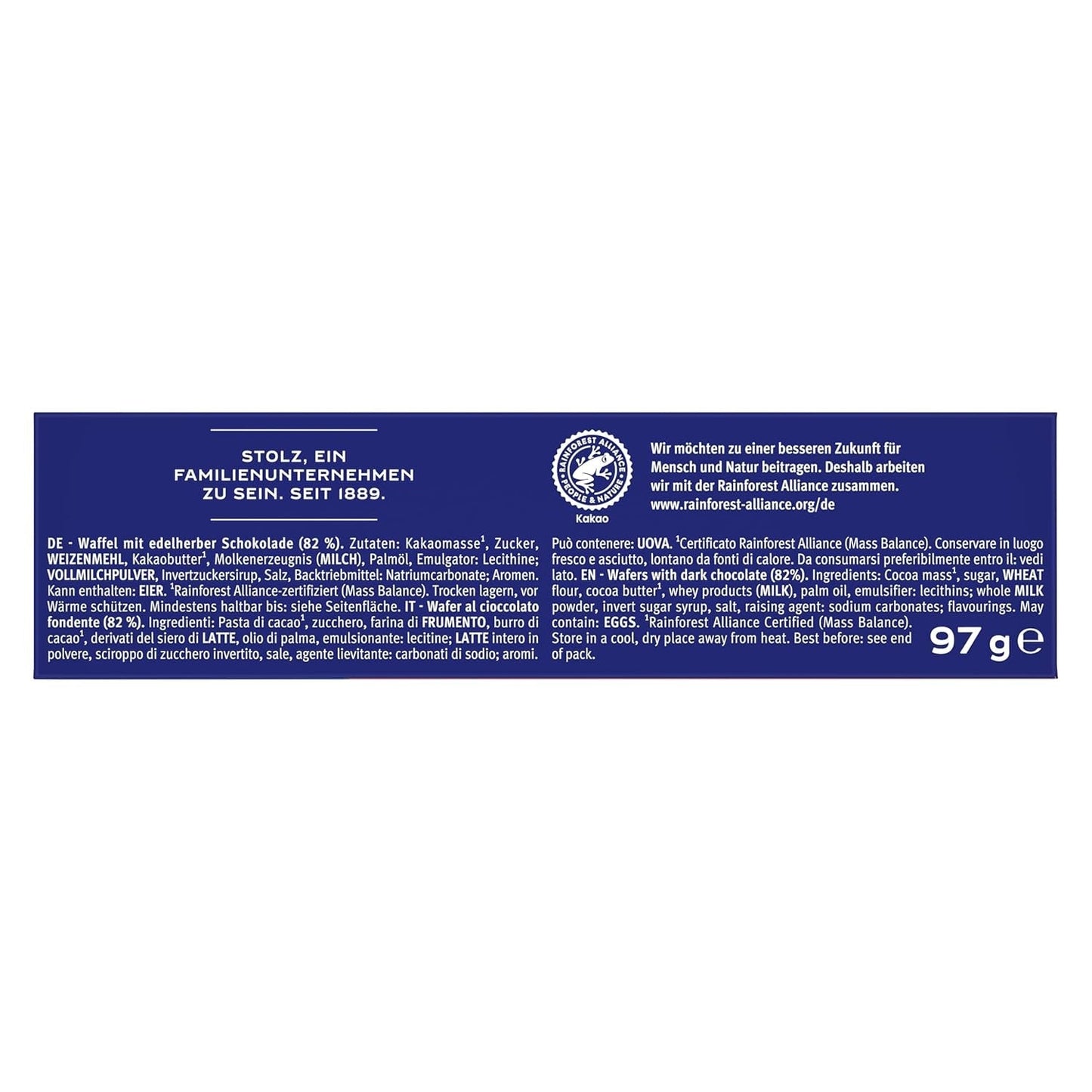 BAHLSEN Edelherb chocoladewafels - Edelherb chocoladewafel (1 x 97 g)