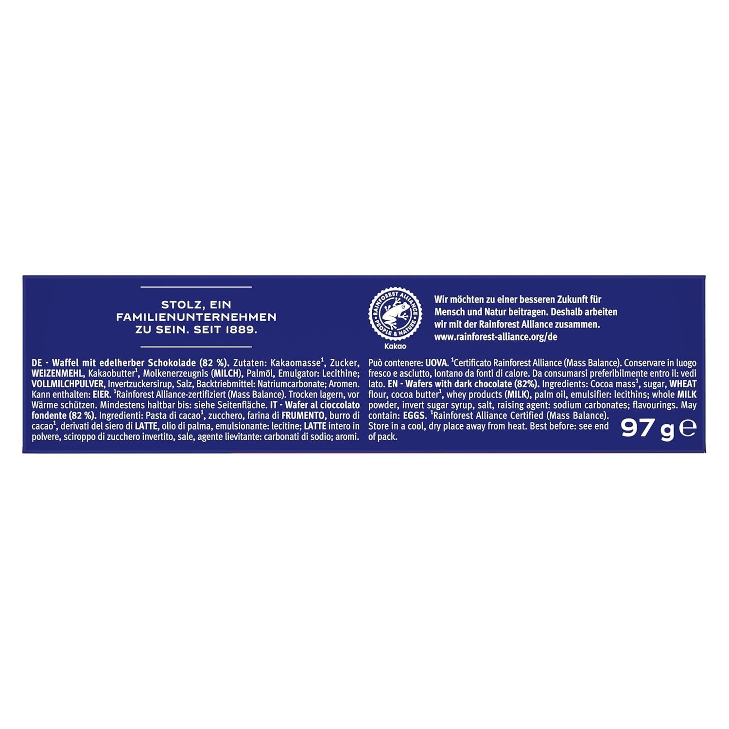 BAHLSEN Edelherb chocoladewafels - Edelherb chocoladewafel (1 x 97 g)