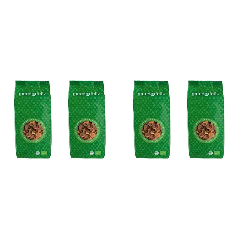 Mundo Feliz, Gedroogde abrikozen met pit uit biologische landbouw, 2 x 500 gram Naty Shop gedehydrateerde producten 4 x 500 gram