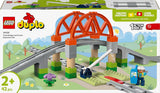 LEGO DUPLO Stadsspoorbrug en -rails - Uitbreidingsset, cadeau voor kinderen vanaf 2 jaar, bouw- en reconstructieset, voorschoolse ontwikkelingsset, educatief speelgoed 10426 Bouwsets Besuche den LEGO-Store
