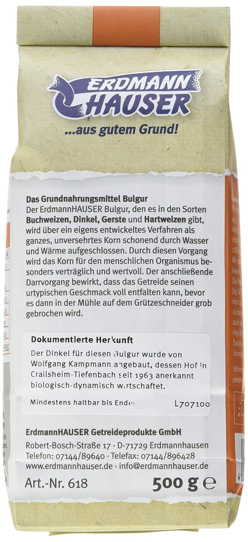Bulgur Demeter van spelt | lokaal alternatief voor rijst | 500g