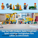 LEGO 60391 City-bouwvoertuigen en sloopkogelkraan, graafmachine, dumptruck en speelgoedtransportvoertuigen, educatief speelgoed voor kinderen vanaf 4 jaar Bouwsets Bekijk de LEGO-Store