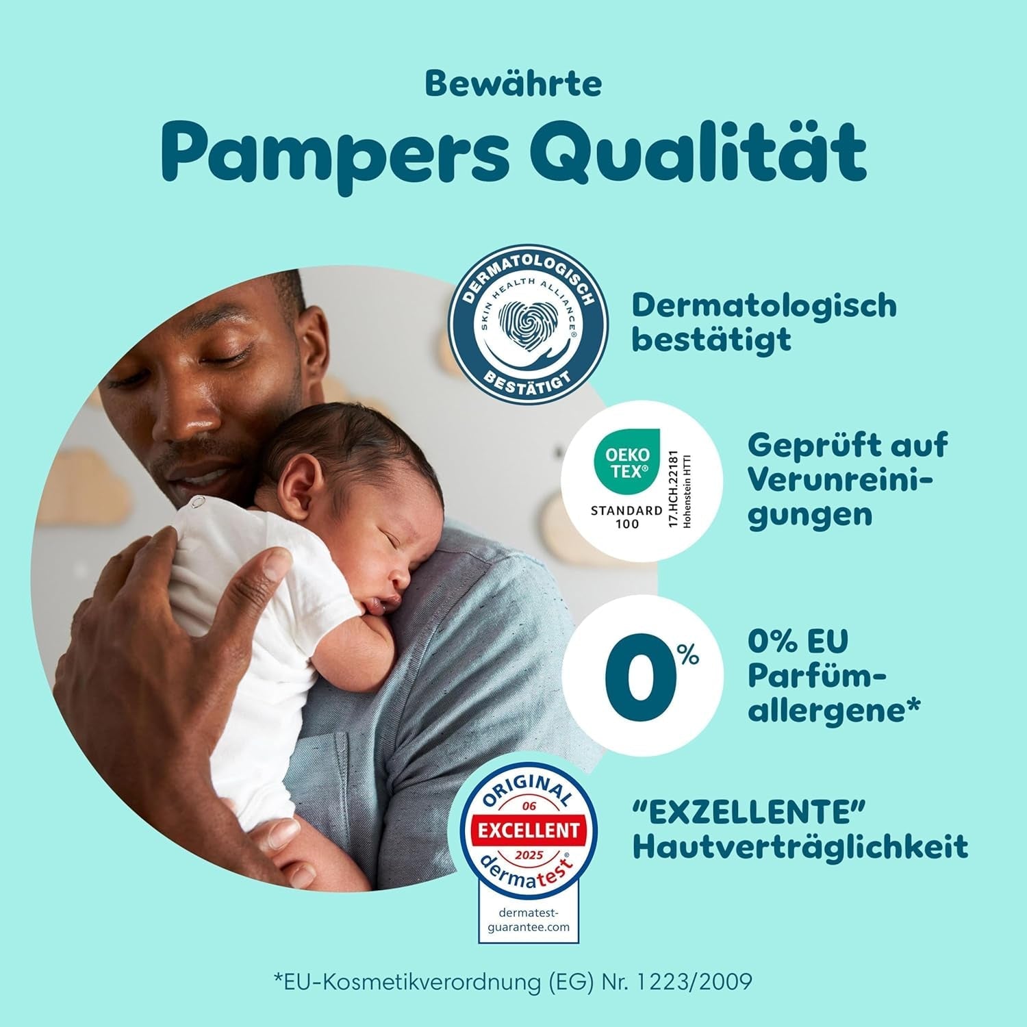 Pampers Premium Protection Broekje Maat 7, 123 Luiers, 15kg+, met 360° aanpassing en zachte anti-lek manchetten voor optimaal comfort en bescherming