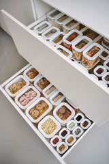 Mepal Set van 6 Voorraadpotten met Deksels - Rechthoekige Voedselcontainers - Plastic Keukenorganizer - Luchtdichte Bewaarcontainers - 2x 2000ml, 2x 1000ml, 1x 1500ml & 1x 425ml - Witte Voedselbewaardozen Naty Shop