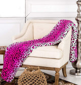Home Must Haves Queen/King Zebra Giraffe Safari Dierenprint Het hele seizoen Superzacht Warm Bankkleed Deken Bedmaat Roze Polyester Roze Luipaard Quilts en quilts Naty Shop Standaardtitel