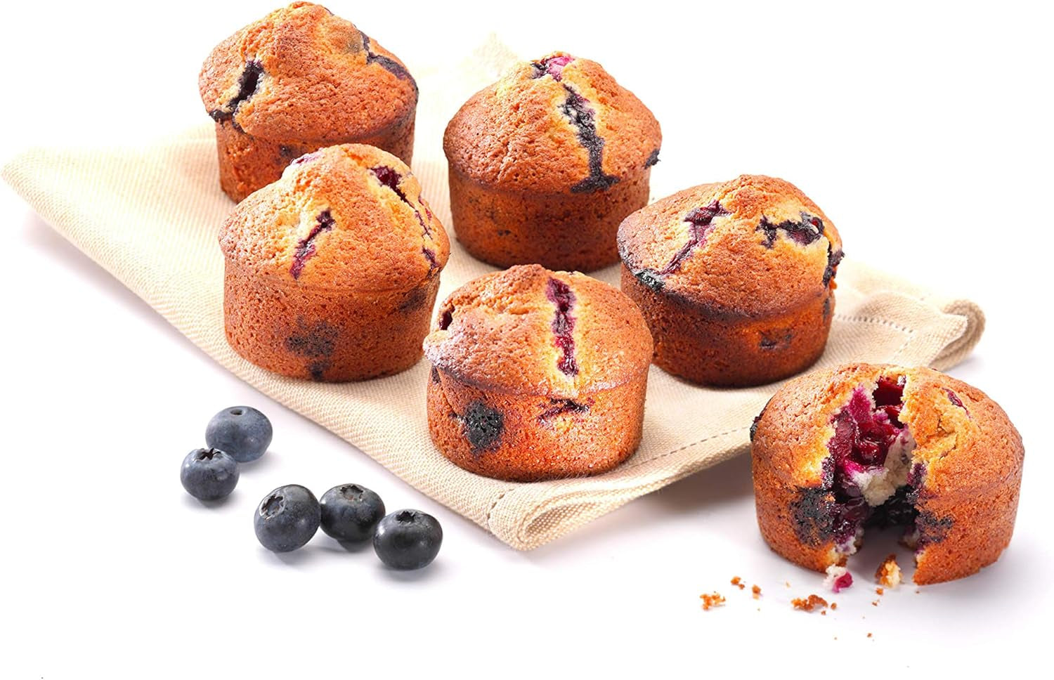 Pyrex BANDEJA 6 MAGDALENAS ASYMETRIA PX Muffinförmchen, Metall, Bunt, 6 Magdalena Vormen en bakplaten Naty Shop