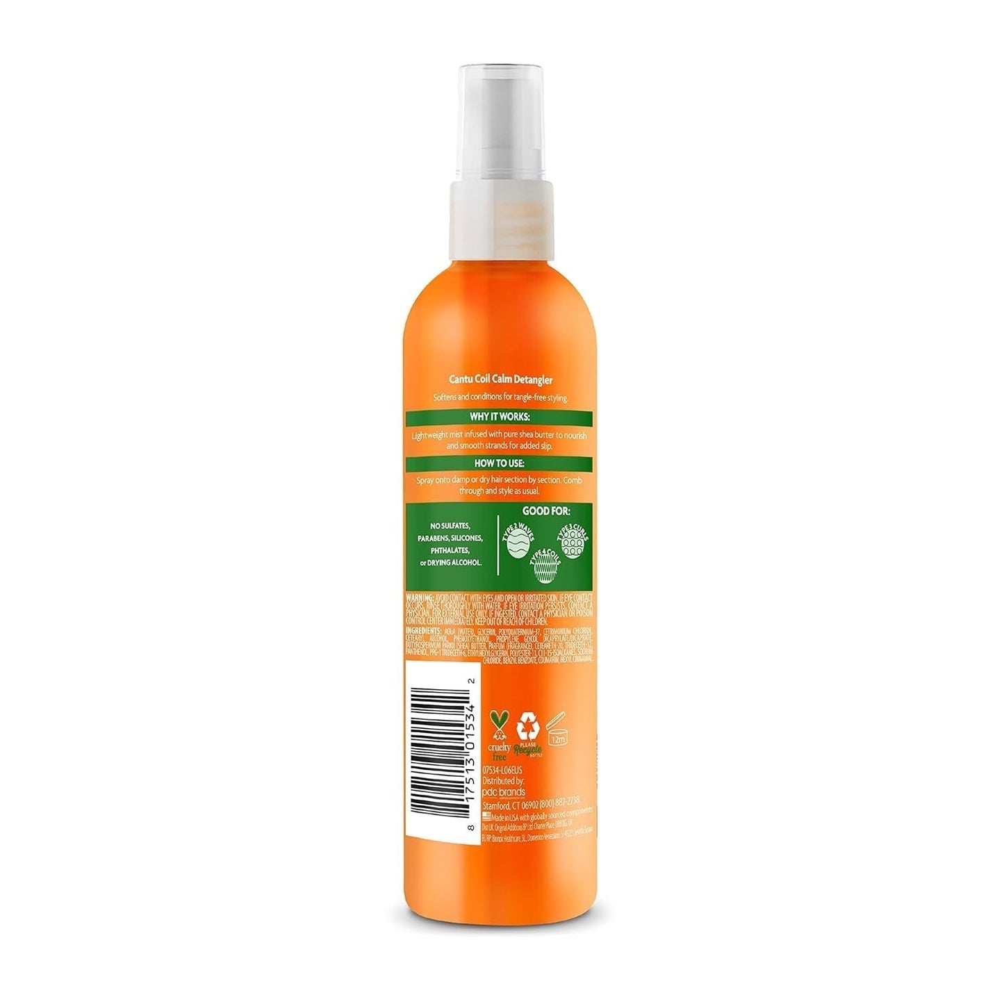 Cantu Coil Calm Detangling Spray, Shea, Krullend Haar, 237ml Ontwarrende producten Naty Shop