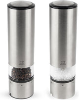 PEUGEOT Elis Sense elektrische peper-/zoutmolenset, hoogte: 20 cm, roestvrij staal, zilver Grinders en Grinders Naty Shop Pfeffer Salz Set