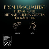 Sheba natvoer voor kittens, in diverse zakjes, met zalm (MSC) en kip in saus, multipack 40x85g