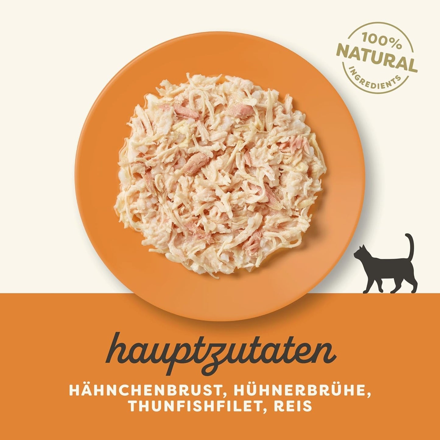 Applaws 100% natuurlijke Nassfutter für Katzen, Hühnerbrust mit Tunfischfilet in Brühe - Verpakking met 12 x 70g Beuteln