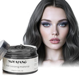 Tijdelijke haarkleur, 4,23 ounce kleurwas voor mannen en vrouwen, wasbare natuurlijke kleurpommade, instant haarverf voor feest, cosplay, Halloween (rood) Naty Shop haarverf zwart 120G (1 pakket)