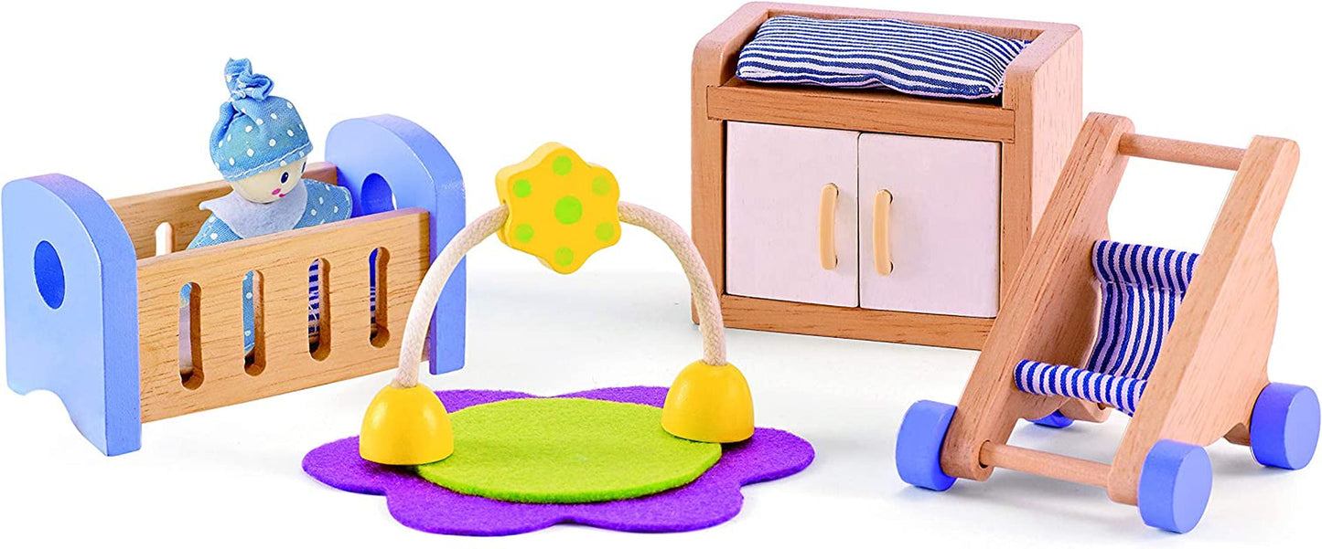 Hape E3459 - Kinderkamer, klein Naty Shop poppenhuizen Kinderkamer