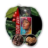 Gemalen koffie DE BOA 1KG | 100% Arabica | met hints van chocolade en noten | medium gebrande koffiebonen, lage zuurgraad | ideaal voor espressomachines | Blue Orca koffiebranderij