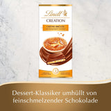 Bar Crème Brûlée Lindt Chocolade Creatie | Crème Brûlée vulling met knapperige karamel, gegarneerd met de fijnste melkchocolade | Chocoladereep | Chocoladegeschenk, 150g