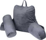 INFANZIA ergonomisch leeskussen met armleuningen, rugsteun van traagschuim, grijs, M