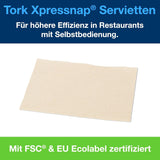 Tork Xpressnap Extra Soft Nature N4 Dispenserservet, Premium, 1/2 x 2-laags, 21,3 cm x 16,5 cm, 8 × 1.000 servetten, 12880
