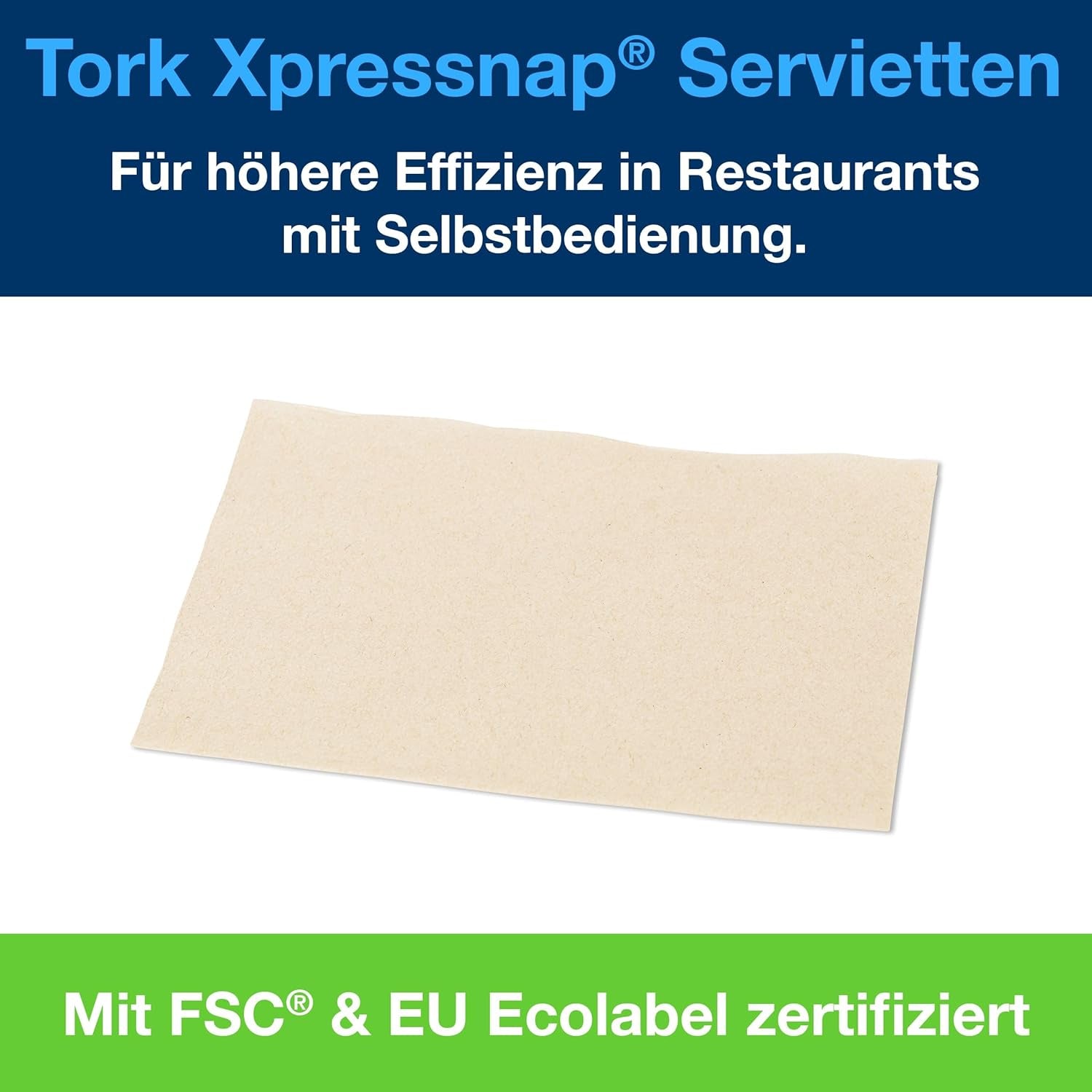 Tork Xpressnap Extra Soft Nature N4 Dispenserservet, Premium, 1/2 x 2-laags, 21,3 cm x 16,5 cm, 8 × 1.000 servetten, 12880