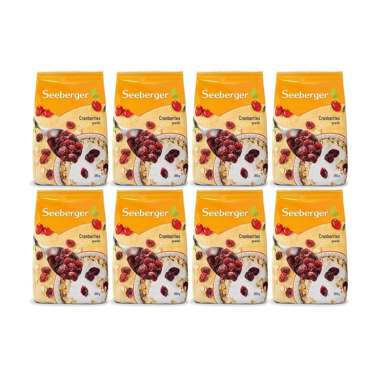 Seeberger, gehalveerde, fruitige en zoete Canadese veenbessen Naty Shop gedehydrateerde producten