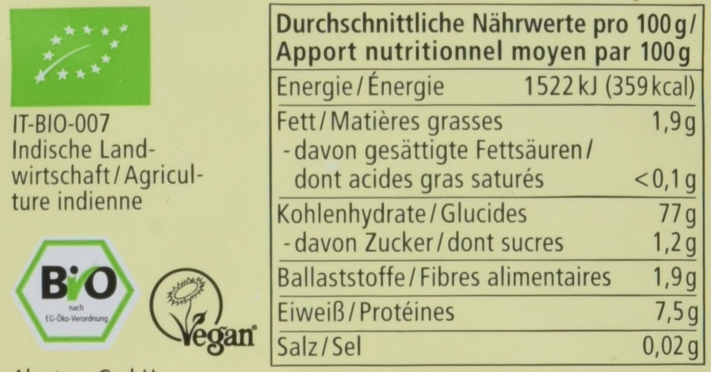 Biologische langkorrelige bruine rijst, 6 stuks (6 x 1 kg)