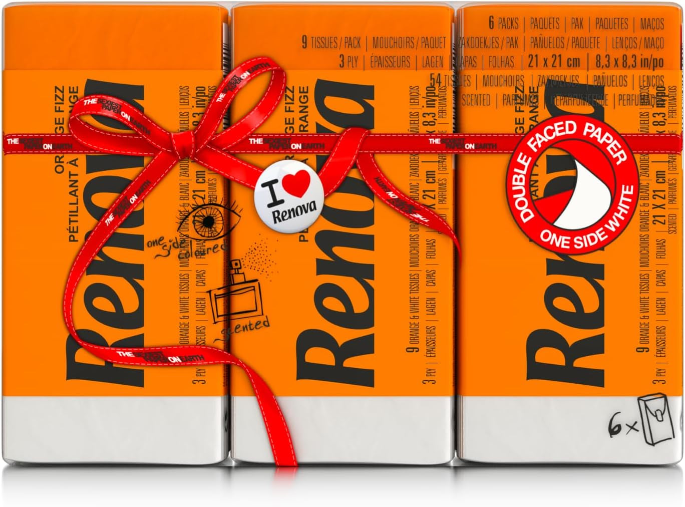 RENOVA ORANGE FIZZ Zakdoekjes 6 pakjes