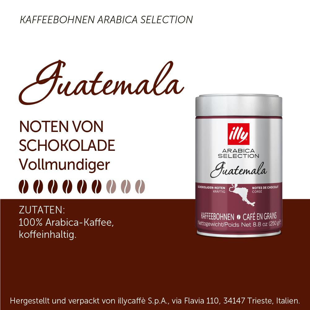 Illy Arabica Selection Guatemala koffiebonen om te malen, doos 250g