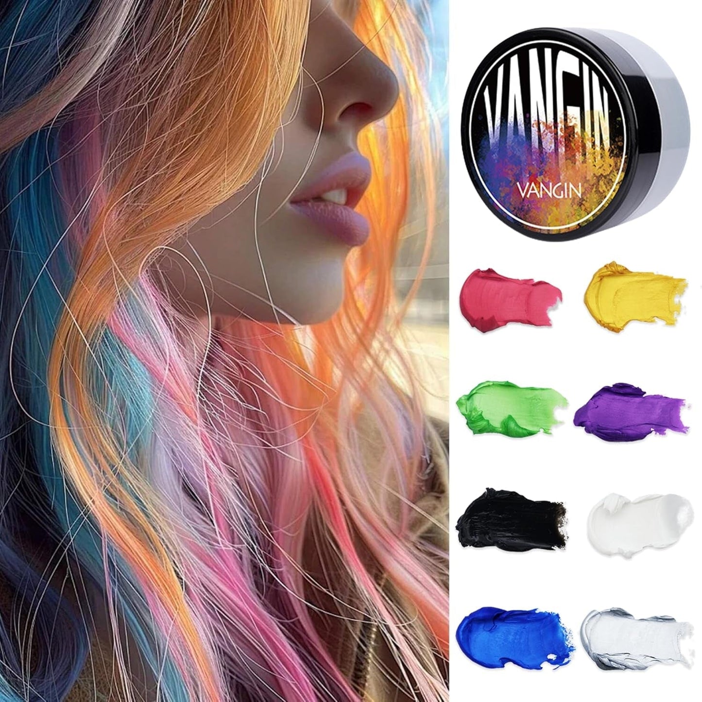 Groene Tijdelijke Haarverf, Styling Haarkleur voor Mannen Vrouwen, Natuurlijke Haarpommade, Haarverf Wax voor Feest, Cosplay & Halloween, Kerstmis, Crème Tijdelijke Haarverf (100g, Groen) Naty Shop Haarverf