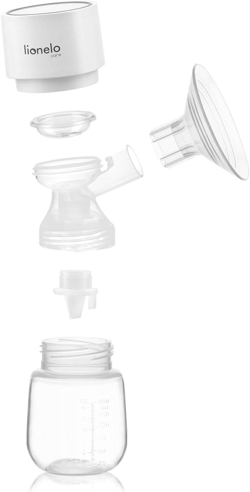 LIONELO Fidi One draadloze borstkolf 180 ml, 3-fasen draagbare borstkolf, 9-traps energiebesparende massage, siliconen trechter 26 mm looptijd 120 min Bpa-vrij Accessoires Voeding en borstvoeding Bebe Naty Shop