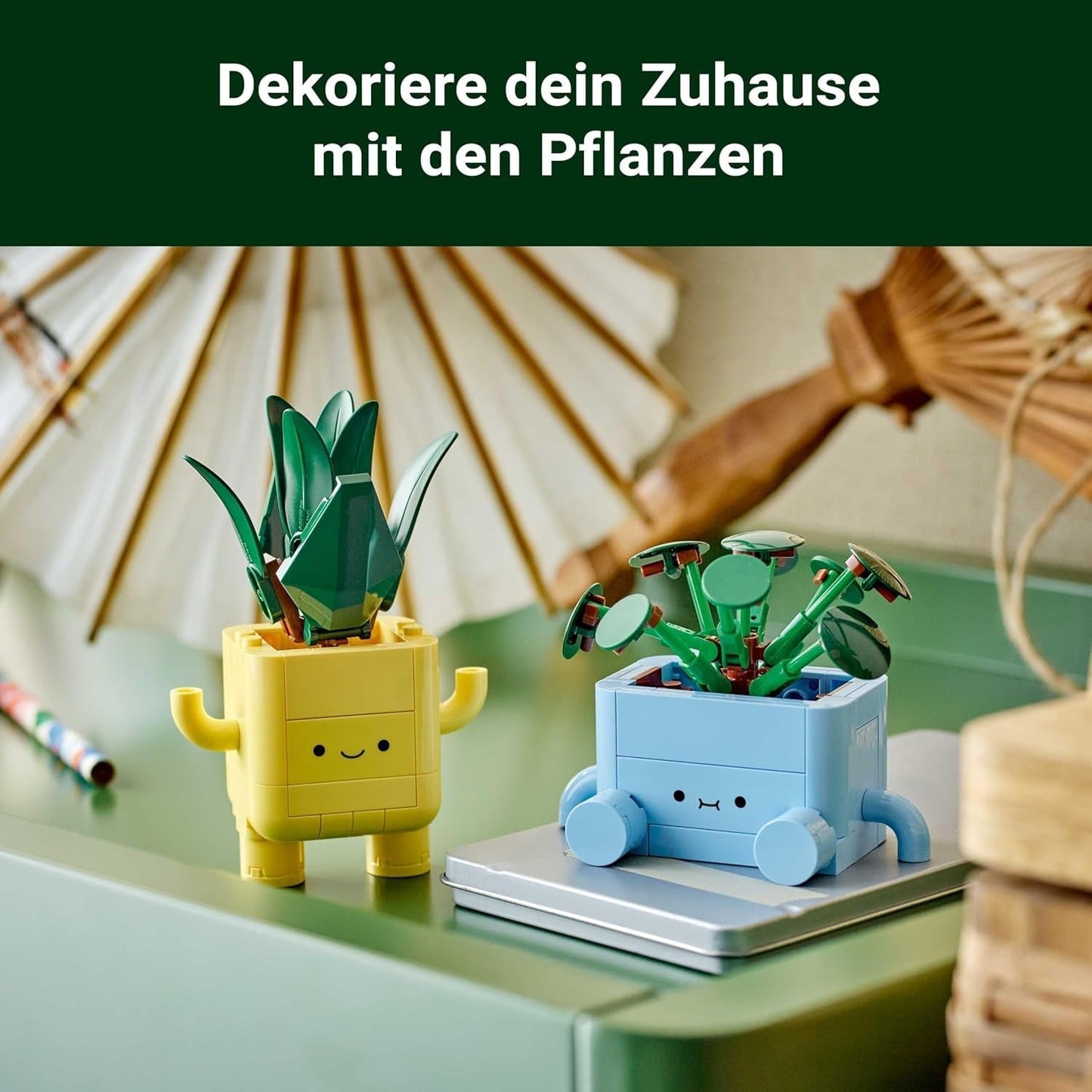 LEGO Botanicals Happy Plants - DIY-set voor kinderen met 2 kunstbloemen en 2 kleurrijke bloempotten met cartoongezichten - Cadeau-idee voor meisjes vanaf 9 jaar - 10349 Besuche bouwsets in LEGO-Store