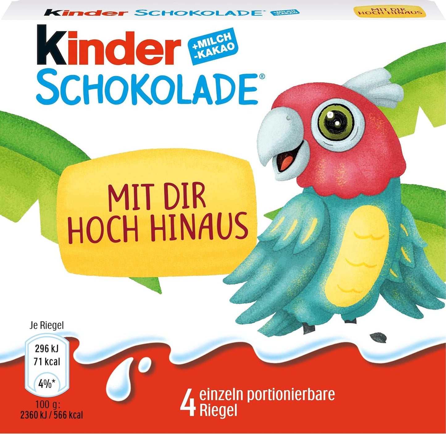 Kinder Chocolate (20 x 50 g) - Valentijnsdagcadeau voor hem en haar, Carnaval & Mardi Gras-snoepjes - Gevulde melkchocoladerepen - 20 verpakkingen van elk 4 individuele repen