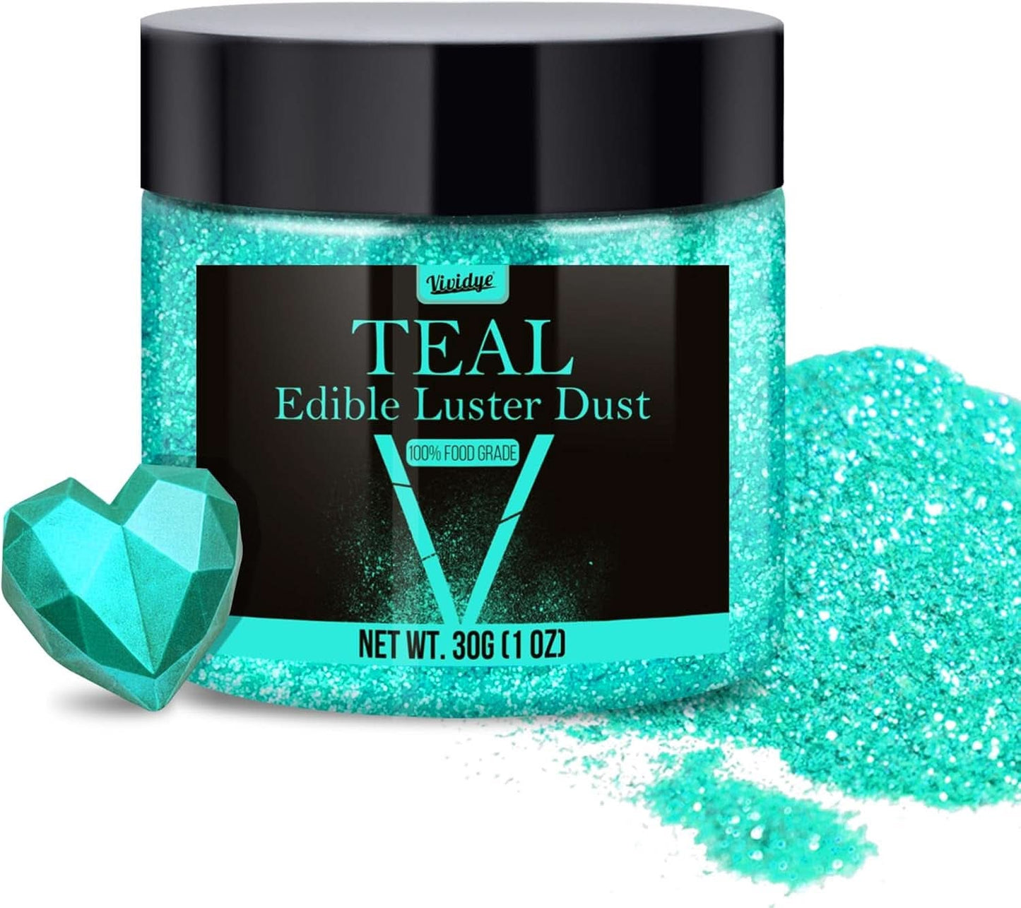 Eetbare glitters, 5 gram Naty Shop Turquoise