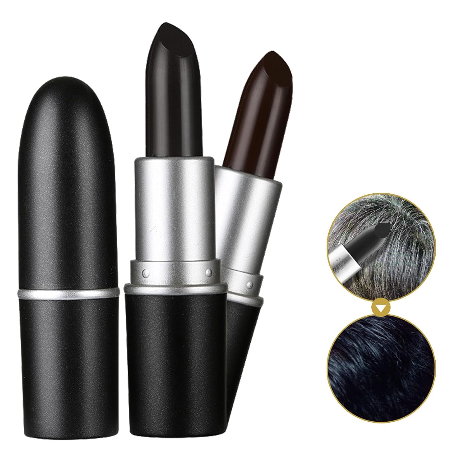 Haarkleurstokje Tijdelijke haarkleur lippenstift Haarverf Tijdelijke lippenstift Haarverf Witte kleur Haarhoes DIY Make-upstift Haarverf Zwartbruine haarverf Naty Shop Standaardtitel