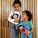 HABA 304576 - Cari pop, 30 cm, zachte en stoffen pop voor kinderen vanaf 18 maanden, met verwijderbare kleding en lang haar