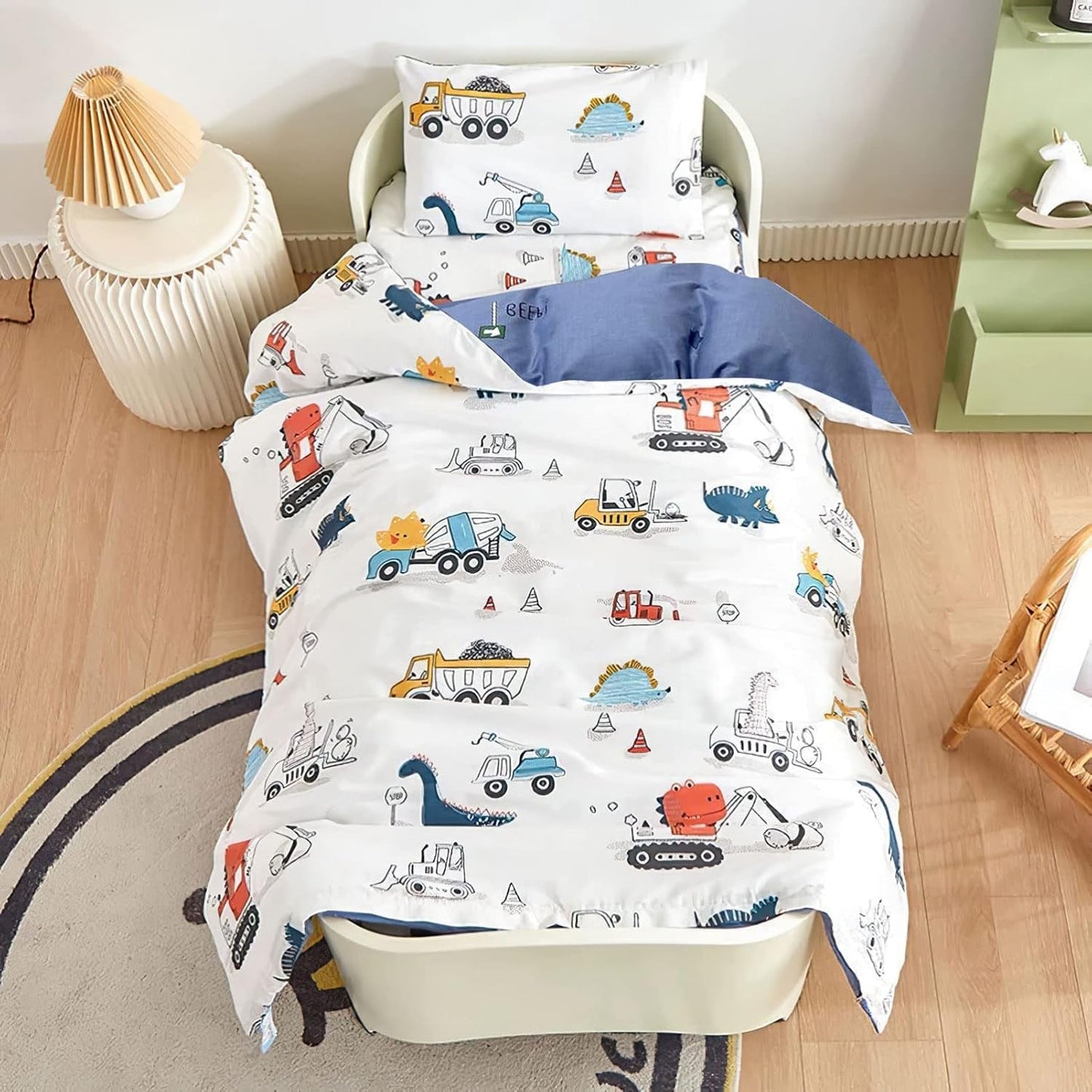 Beddengoed voor kinderjongens met diverse patronen, 100% katoen Beddengoed - kinderen Naty Shop Dinosaurussen 100 X 135 cm