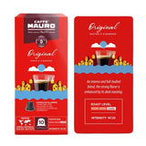 Caffè Mauro Torrefazione Kaffeekapseln Espresso Original, Intensität 10/10-50 Kapsel aus Aluminium - Compatibel met Nespresso* Haushalts-Espressomaschinen - Hergestellt in Italien