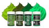 Sugarflair Pasta kleurstof, groen, set van 4, kleurstof voor pasta, fondant, marsepein, suikerpasta, botercrème en meer: ​​Ilex groen, lentegroen, sparrengroen, feestgroen - set van 4