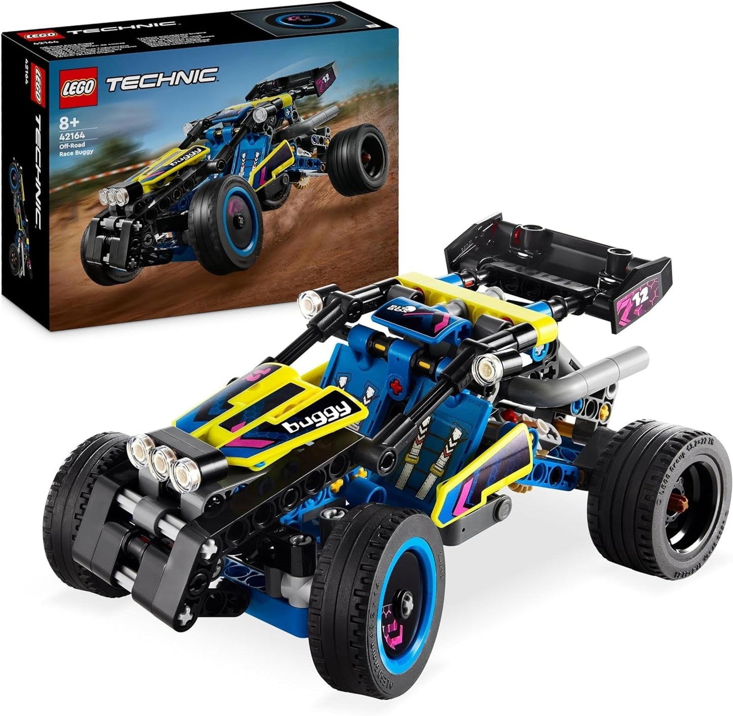 LEGO Technic Offroad Racing Buggy Auto Speelgoed voor kinderen Buggy Racewagen Bouwpakket Cadeau voor 8 jaar oude jongens en meisjes Rallyautomodel 42164 Bouwsets