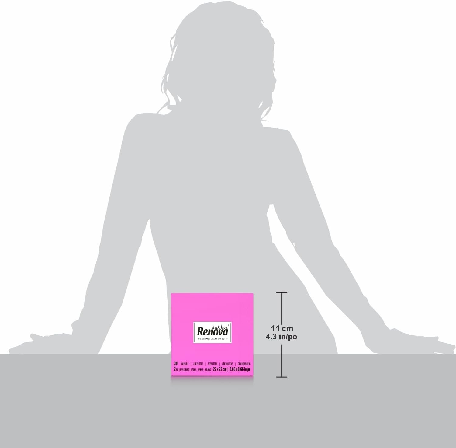 Renova cocktailservetten, fuchsia, 30 servetten