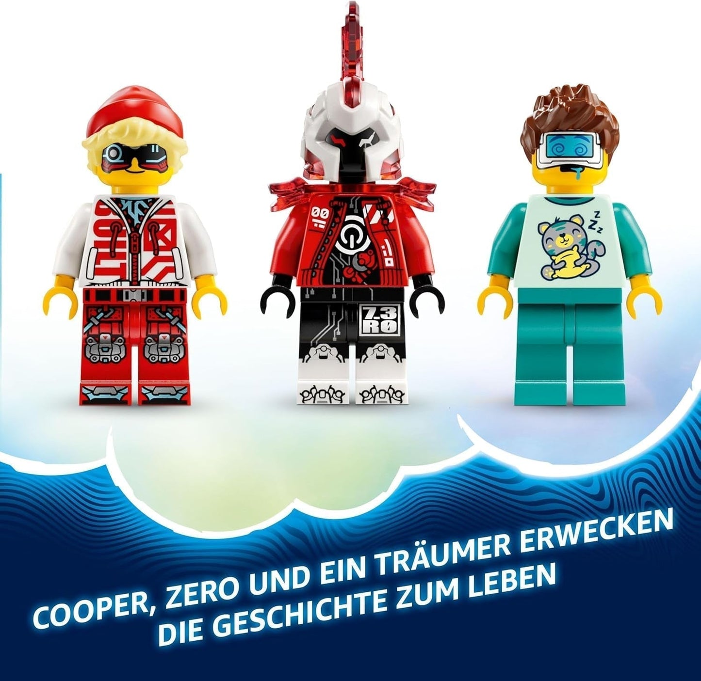 LEGO Dreamzzz Cooper's Tiger Mecha en Zero'S Hot Rod Auto, speelgoedauto voor kinderen, cadeau voor 9-jarige jongens en meisjes, 2-in-1 speelset met mecha en minifiguren 71497 Bouwsets Besuche den LEGO-Store