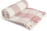 Frisco plaid, Gerecycled katoen, Traditioneel, Plaid, Voor stoel, bank, bank, plaid, deken, Antraciet, 127 X 152 Cm Emma Barclay Bedden en Dekbedden Blozen roze 90X100" (228X254Cm)