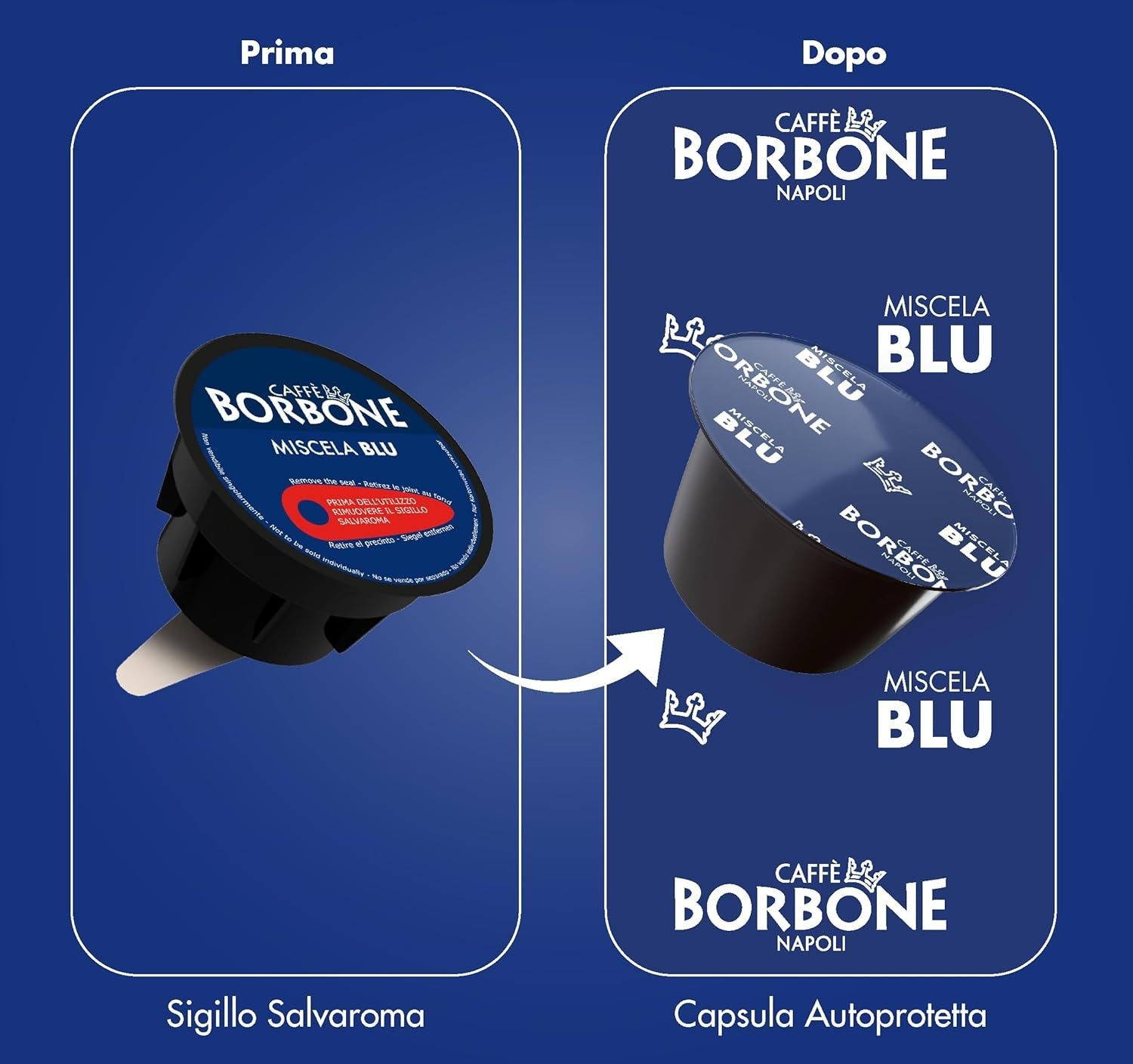 Caffè Borbone Blue Kaffeemischung - 90 Kapseln - Compatibel met Kaffeemaschinen der Marke Nescafè®* Dolce Gusto®*