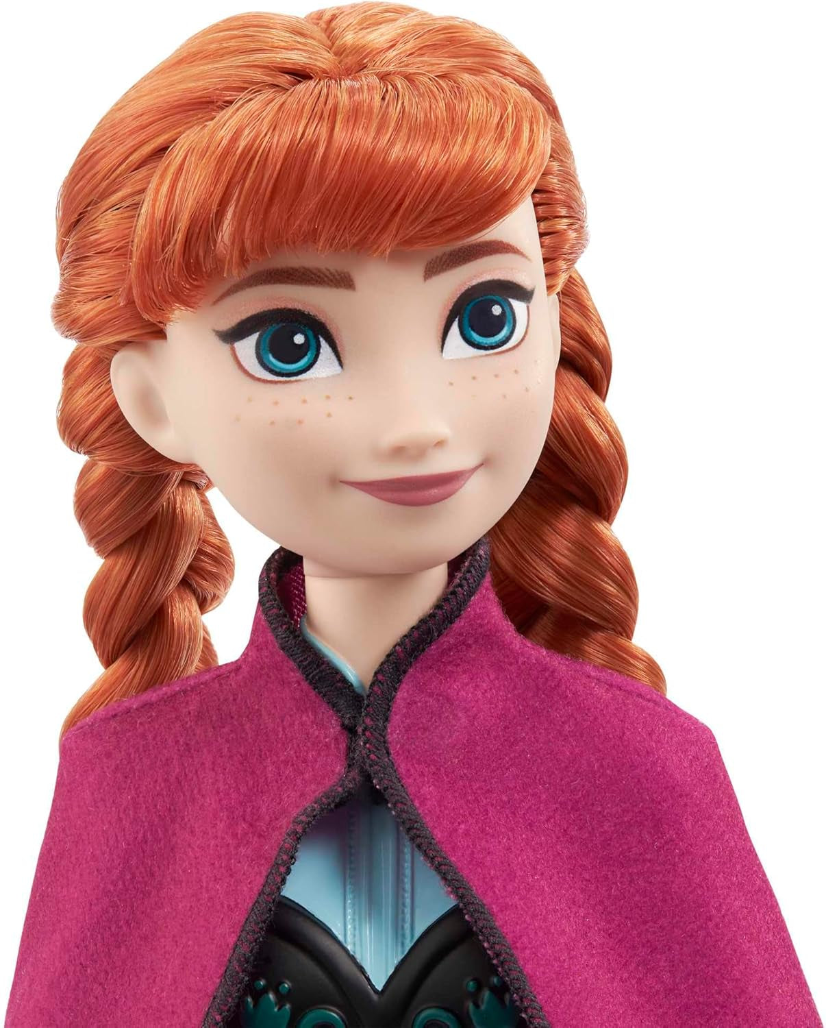 Mattel Disney Princess Anna-pop, The Ice Queen-pop, Gekamd haar, Mobiel, In reispak, Afneembare cape, Disney-cadeaus, 3 jaar oud speelgoed, HLW49 Naty Shop-poppen
